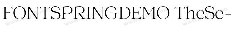 FONTSPRINGDEMO TheSe字体转换